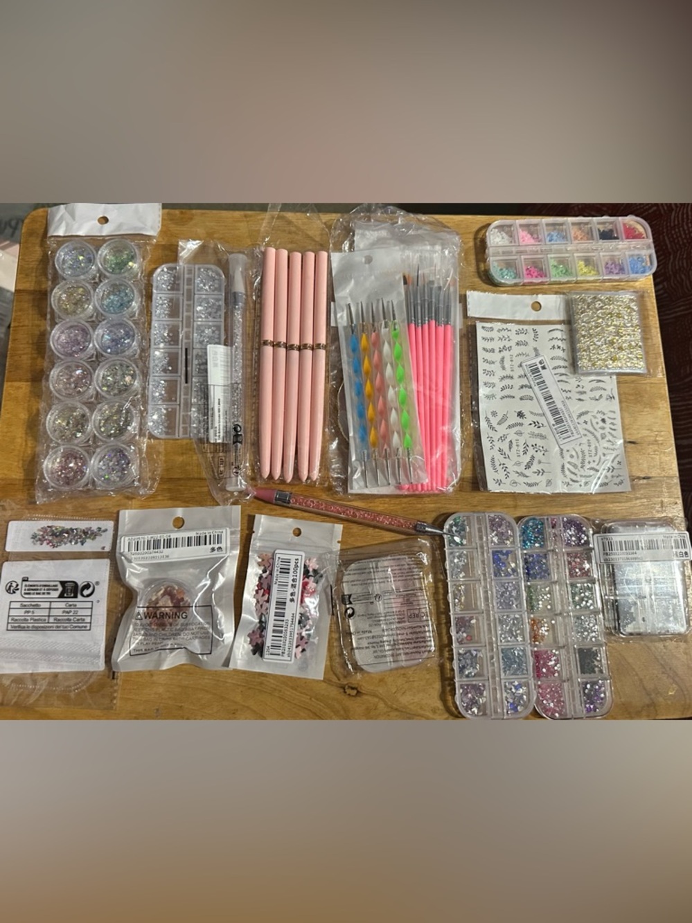 Nail Art Tool Kit - Pink Dotting Brushes & Pens